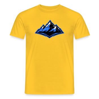 Montagnes Symbole des Alpes - T-shirt homme - jaune - Devant - AI Model Male 178 dark (178cm)