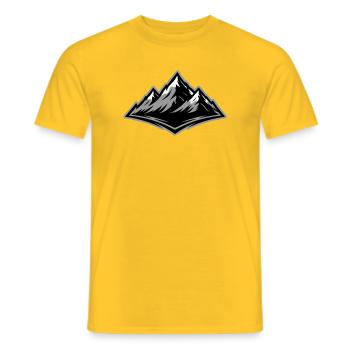 Montagnes Symbole des Alpes - T-shirt homme - jaune - Devant - AI Model Male 178 dark (178cm)