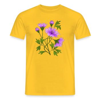 Fleur - T-shirt homme - jaune - Devant - AI Model Male 178 dark (178cm)