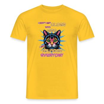 Je rajeune chaque jour ! - T-shirt homme - jaune - Devant - AI Model Male 178 dark (178cm)
