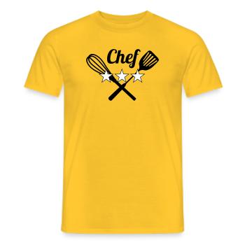 Chef - Kitchen - Cook - Men's T-Shirt - yellow - Front - AI Model Male 178 dark (178cm)