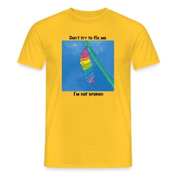 Gut so, wie ich bin!  - Männer T-Shirt - Gelb - Vorne - AI Model Male 178 dark (178cm)
