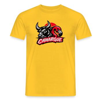 Camargue - Männer T-Shirt - Gelb - Vorne - AI Model Male 178 dark (178cm)