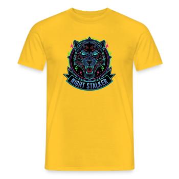 Leopard Neon Night - Men's T-Shirt - yellow - Front - AI Model Male 178 dark (178cm)