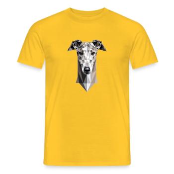 Lévrier amoureux des chiens de chasse amoureux des lévriers - T-shirt homme - jaune - Devant - AI Model Male 178 dark (178cm)