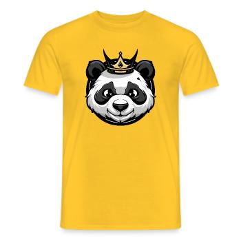 Couronne de tête de panda - T-shirt homme - jaune - Devant - AI Model Male 178 dark (178cm)