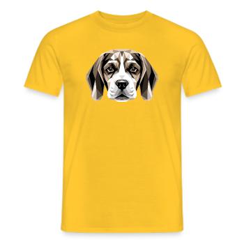 Beagle Puppy Beagles Cute Dog English Beagle - Men's T-Shirt - yellow - Front - AI Model Male 178 dark (178cm)