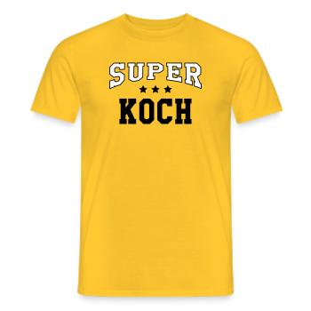 Super cook - Men's T-Shirt - yellow - Front - AI Model Male 178 dark (178cm)