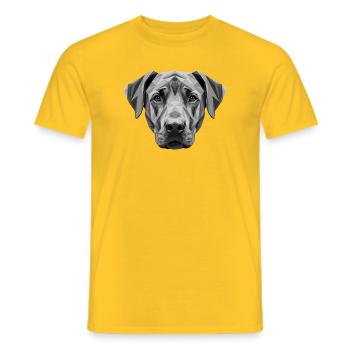 Chiens de chasse Rhodesian Ridgeback Pride Ridgeback - T-shirt homme - jaune - Devant - AI Model Male 178 dark (178cm)