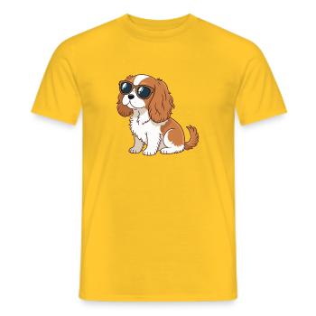 Dog Rider Chic Sonnenbrillen - Männer T-Shirt - Gelb - Vorne - AI Model Male 178 dark (178cm)