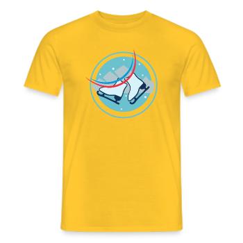 Duo Speed Skate Skates - Men's T-Shirt - yellow - Front - AI Model Male 178 dark (178cm)