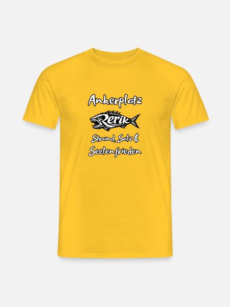 Ankerplatz Rerik Strand Seelenfrieden - Männer T-Shirt - Gelb