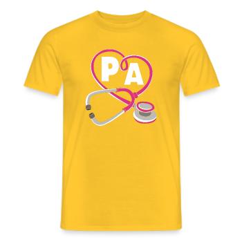 MFA PA Arzthelferin Pflege Physician Assistant - Männer T-Shirt - Gelb - Vorne - AI Model Male 178 dark (178cm)