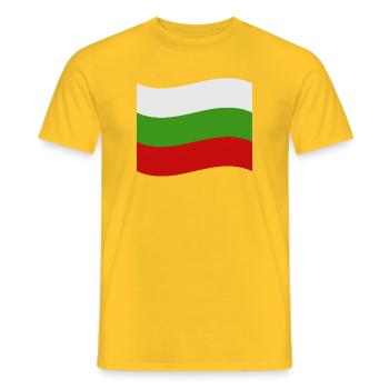 Drapeau bulgare - T-shirt homme - jaune - Devant - AI Model Male 178 dark (178cm)