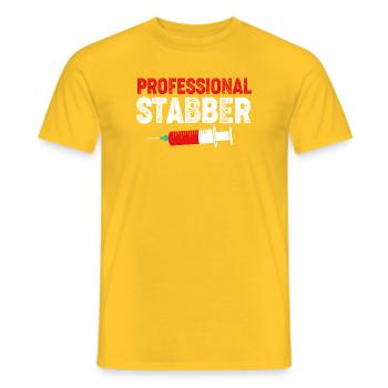 Phlebotomist Nurse Nurse Blood Sampling - Men's T-Shirt - yellow - Front - AI Model Male 178 dark (178cm)