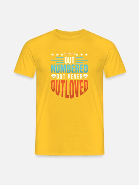Dad father of three girls daughters - Men's T-Shirt - yellow
