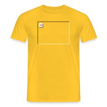 Missing Image – File Not Found Querformat - Männer T-Shirt - Gelb - Vorne - AI Model Male 178 dark (178cm)