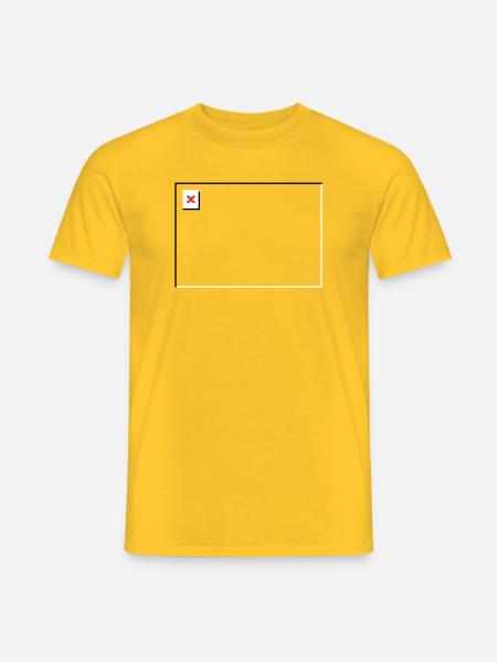 Missing Image – File Not Found Landscape - Men's T-Shirt - yellow