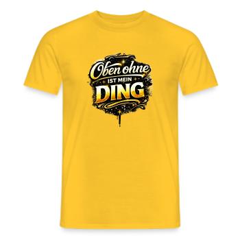 Oben ohne ist Mein Ding lustiges Cabrio Design - Männer T-Shirt - Gelb - Vorne - AI Model Male 178 dark (178cm)