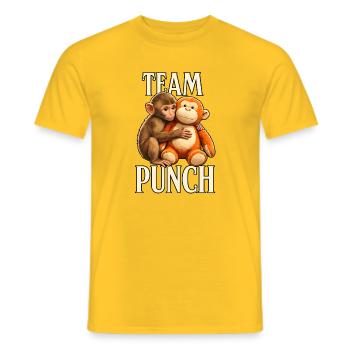 Monkey Punch Baby Graphic Little Punch Big Love - Men's T-Shirt - yellow - Front - AI Model Male 178 dark (178cm)
