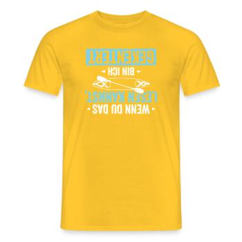 Kayak I capsized - Men's T-Shirt - yellow - Front - AI Model Male 178 dark (178cm)