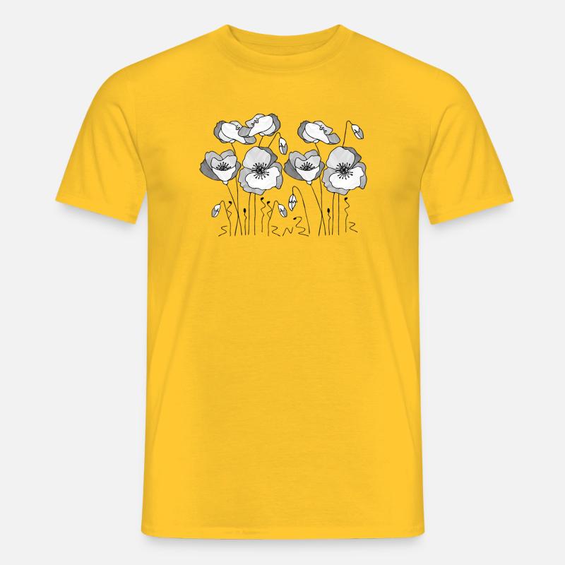 Fiori - T-shirt uomo - giallo
