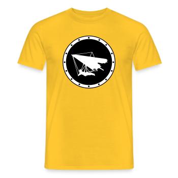 Insigne Aile Delta Minimalist Ring - T-shirt homme - jaune - Devant - AI Model Male 178 dark (178cm)