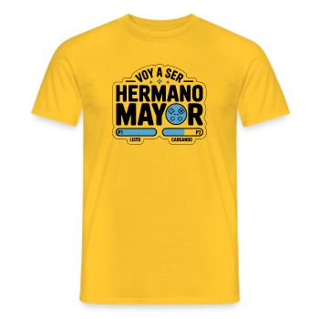 voy a ser hermano mayor - T-shirt homme - jaune - Devant - AI Model Male 178 dark (178cm)