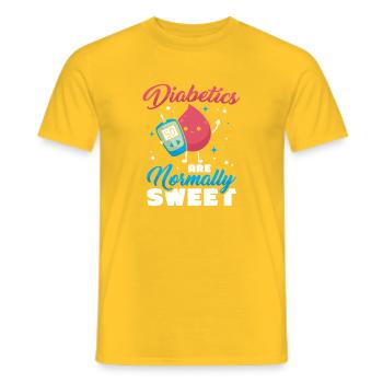 Diabetes Typ 1 Diabetiker - Männer T-Shirt - Gelb - Vorne - AI Model Male 178 dark (178cm)