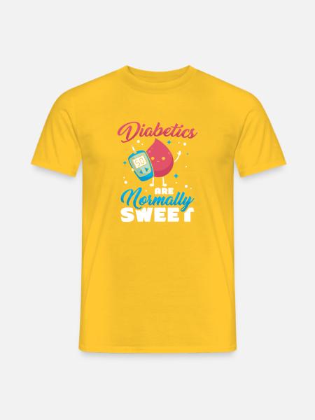 Diabetes type 1 diabetic - Men's T-Shirt - yellow