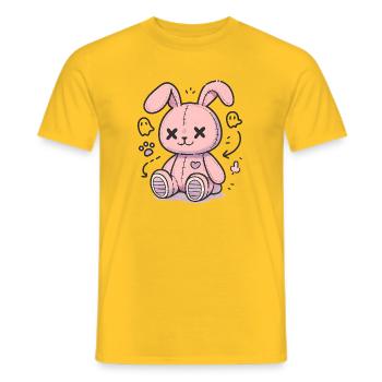 Goth Bunny Horror Rabbit Gothic Gruselig Gruselig - Männer T-Shirt - Gelb - Vorne - AI Model Male 178 dark (178cm)