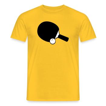 Tischtennis Table Tennis Schläger - Männer T-Shirt - Gelb - Vorne - AI Model Male 178 dark (178cm)
