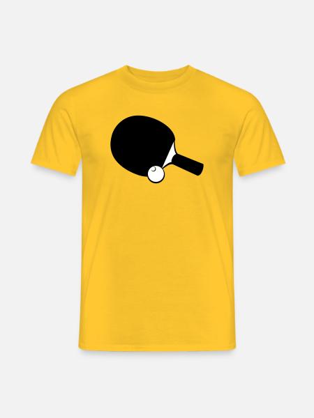 Raquettes de tennis de table - T-shirt homme - jaune
