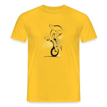 Einrad | Unicycling Freestyle Downhill - Männer T-Shirt - Gelb - Vorne - AI Model Male 178 dark (178cm)