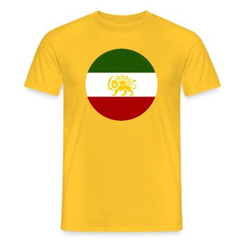 Iran libre - T-shirt homme - jaune - Devant - AI Model Male 178 dark (178cm)