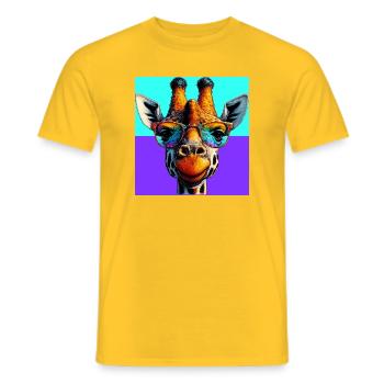 girafe - T-shirt homme - jaune - Devant - AI Model Male 178 dark (178cm)