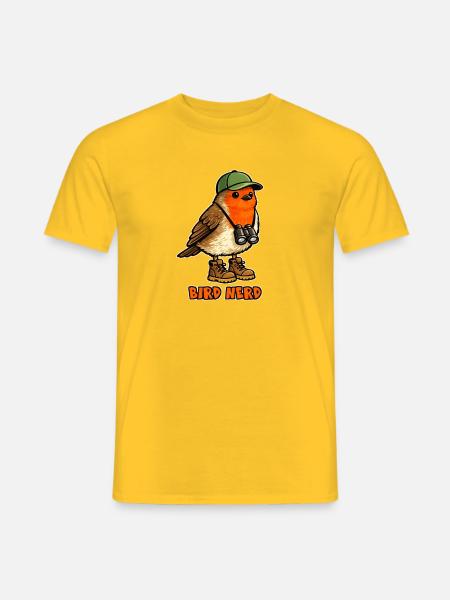 Fuglenørd Fuglekigger Udendørs Gåer Humor - Mænd T-shirt - gul