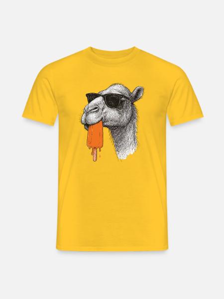Lustiges Kamel Shirt für Humor Fans - Männer T-Shirt - Gelb