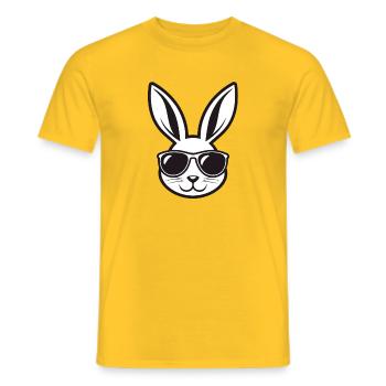 Lapin Lunettes Soleil - T-shirt homme - jaune - Devant - AI Model Male 178 dark (178cm)