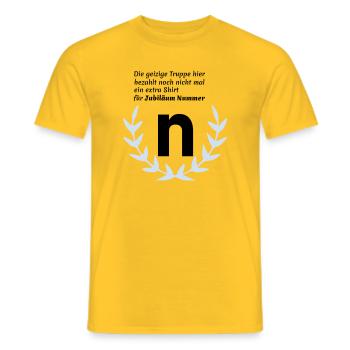 Jubilee N - T-shirt homme - jaune - Devant - AI Model Male 178 dark (178cm)