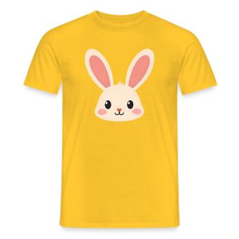 Rabbit Bunny - Men's T-Shirt - yellow - Front - AI Model Male 178 dark (178cm)