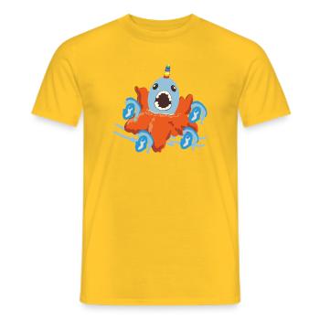 Unicorn Fish - Men's T-Shirt - yellow - Front - AI Model Male 178 dark (178cm)