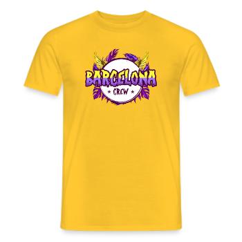 Équipage de Barcelone Coloré - T-shirt homme - jaune - Devant - AI Model Male 178 dark (178cm)
