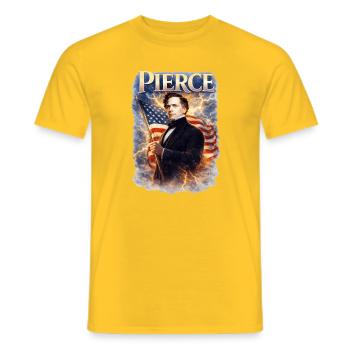 Patriotic Flash Portrait - Men's T-Shirt - yellow - Front - AI Model Male 178 dark (178cm)