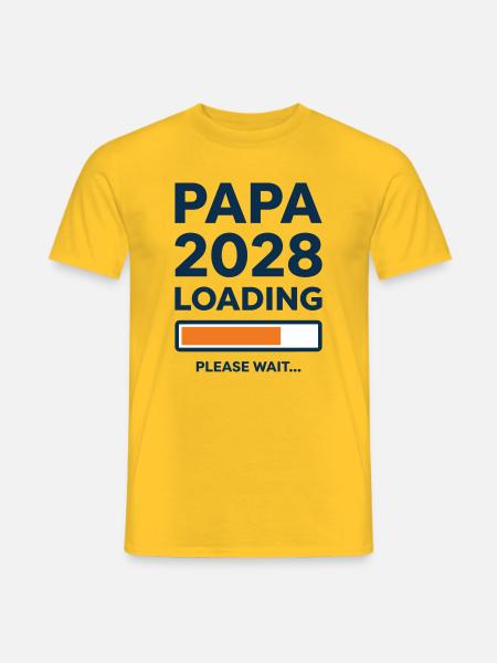 Dad 2028 Loading - Men's T-Shirt - yellow