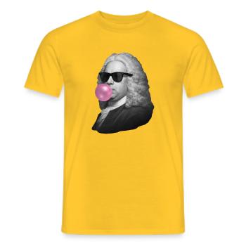 Baroque Bubble Pop - Men's T-Shirt - yellow - Front - AI Model Male 178 dark (178cm)