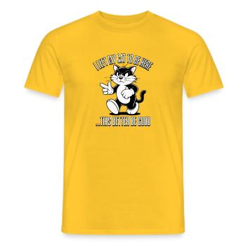 I Left My Cats To Be Here This Better Be Good - Men's T-Shirt - yellow - Front - AI Model Male 178 dark (178cm)