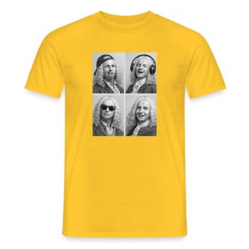 Antonio Vivaldi - Men's T-Shirt - yellow - Front - AI Model Male 178 dark (178cm)