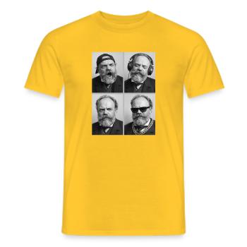 Johannes Brahms. - T-shirt homme - jaune - Devant - AI Model Male 178 dark (178cm)