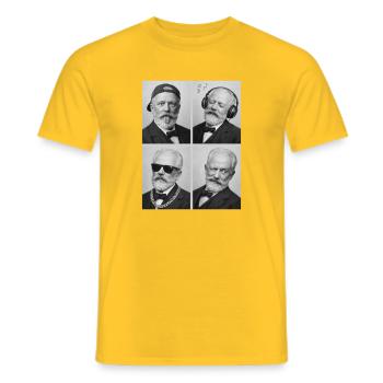 Piotr Ilitch Tchaïkovski - T-shirt homme - jaune - Devant - AI Model Male 178 dark (178cm)